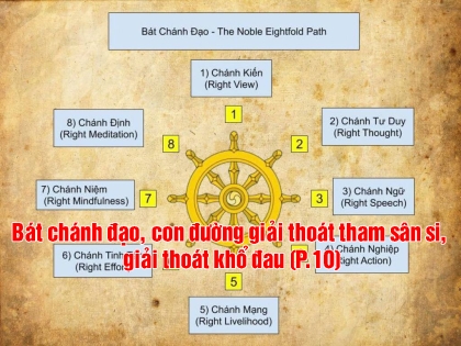 Bát chánh đạo, con đường giải thoát tham sân si, giải thoát khổ đau (P.10)